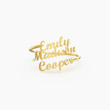 Triple Name Ring