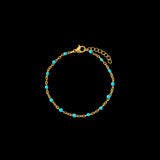 Turquoise Beaded Station Bracelet