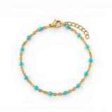 Turquoise Beaded Station Bracelet