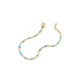 Turquoise Beaded Station Bracelet