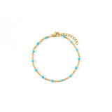 Turquoise Beaded Station Bracelet