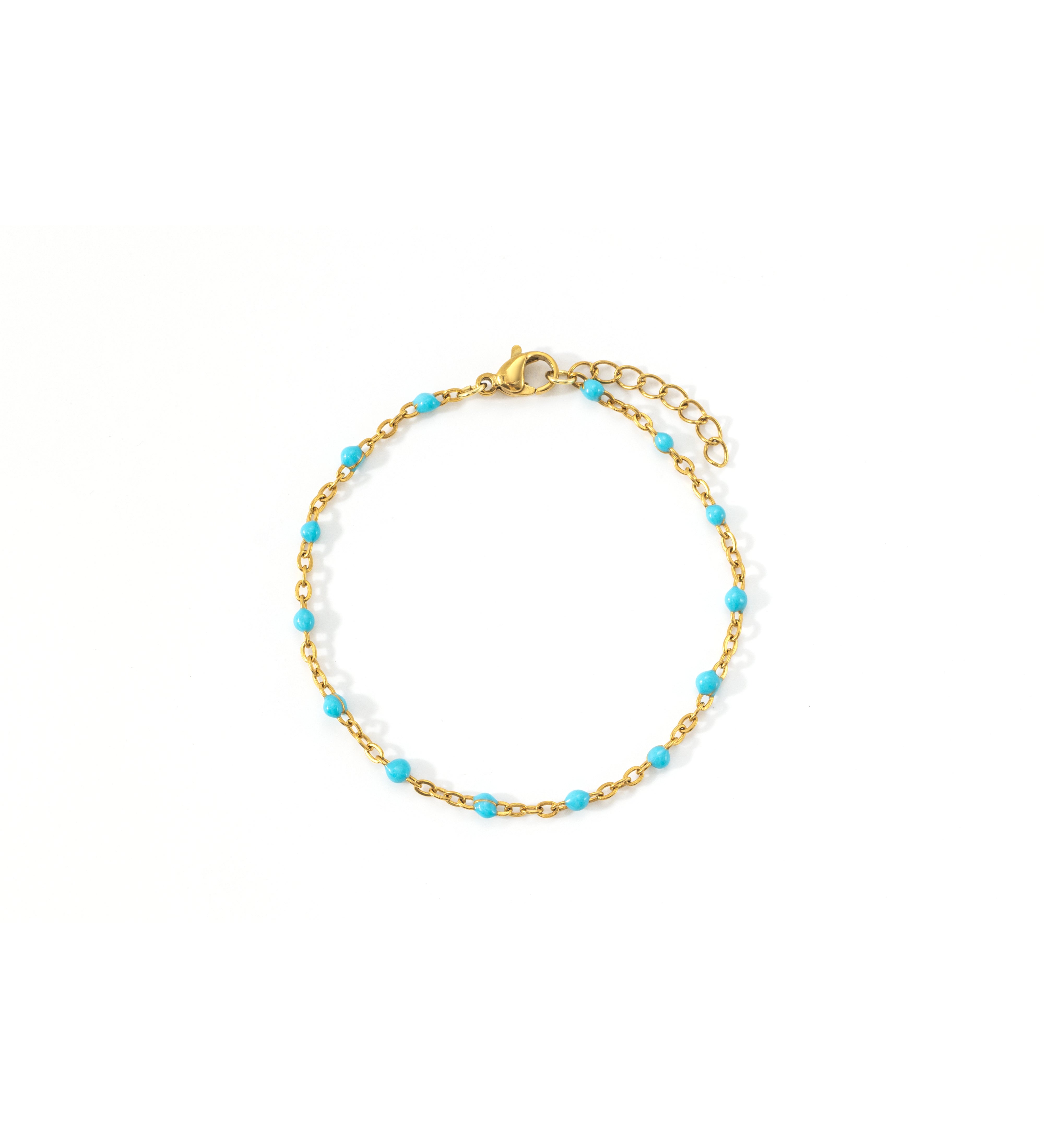 Turquoise Beaded Station Bracelet
