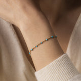 Turquoise Beaded Station Bracelet
