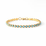 Turquoise Bezel Set Tennis Bracelet