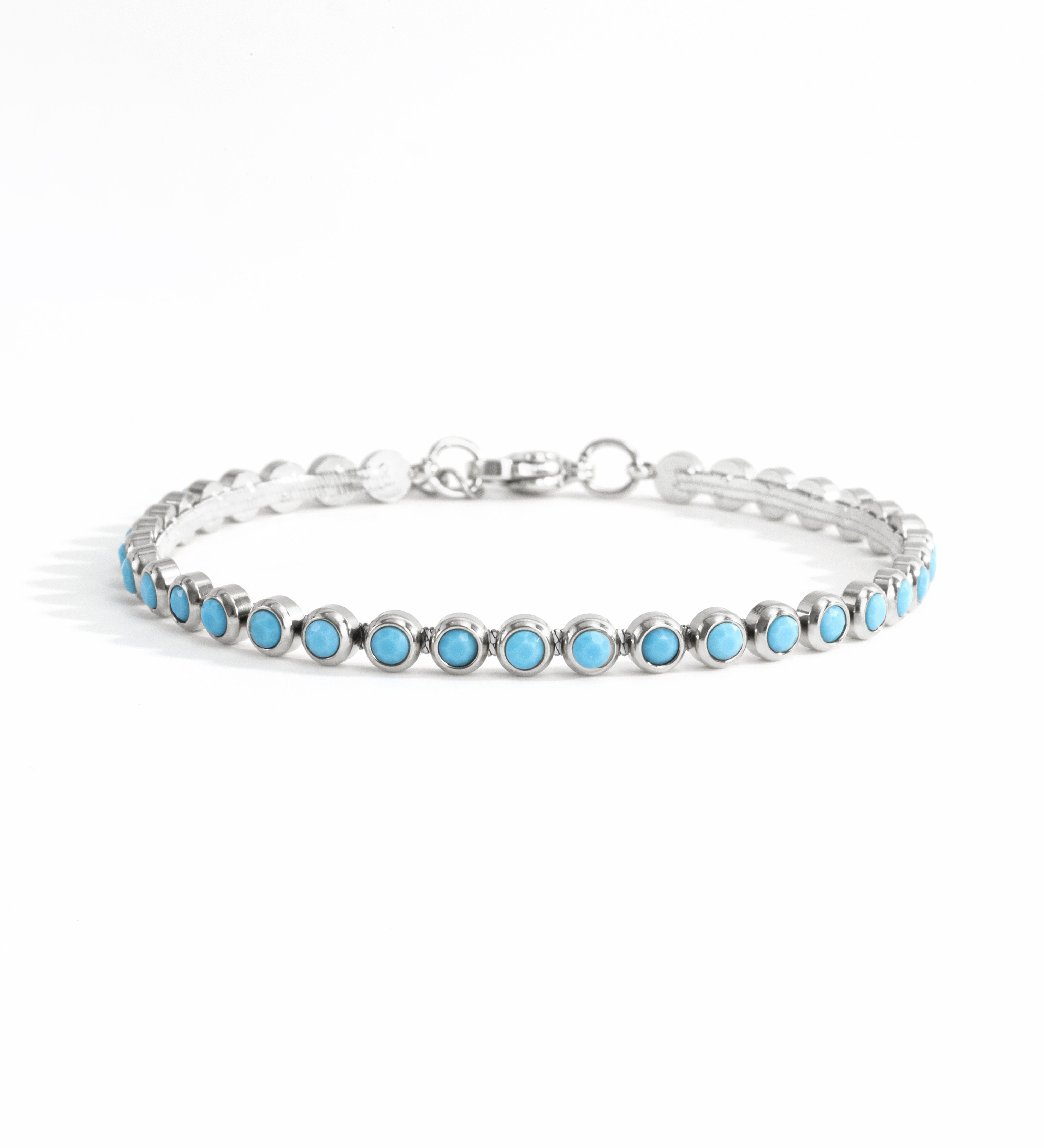 Turquoise Bezel Set Tennis Bracelet