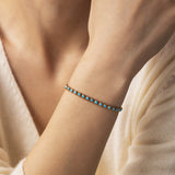 Turquoise Bezel Set Tennis Bracelet