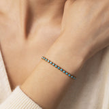 Turquoise Bezel Set Tennis Bracelet