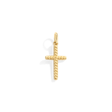 Twisted Cable Cross Charm