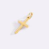 Twisted Cable Cross Charm