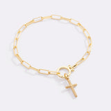 Twisted Cable Cross Charm
