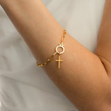 Twisted Cable Cross Charm