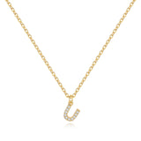Pavé Uppercase Initial Necklace