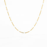 White Beaded Station Necklace