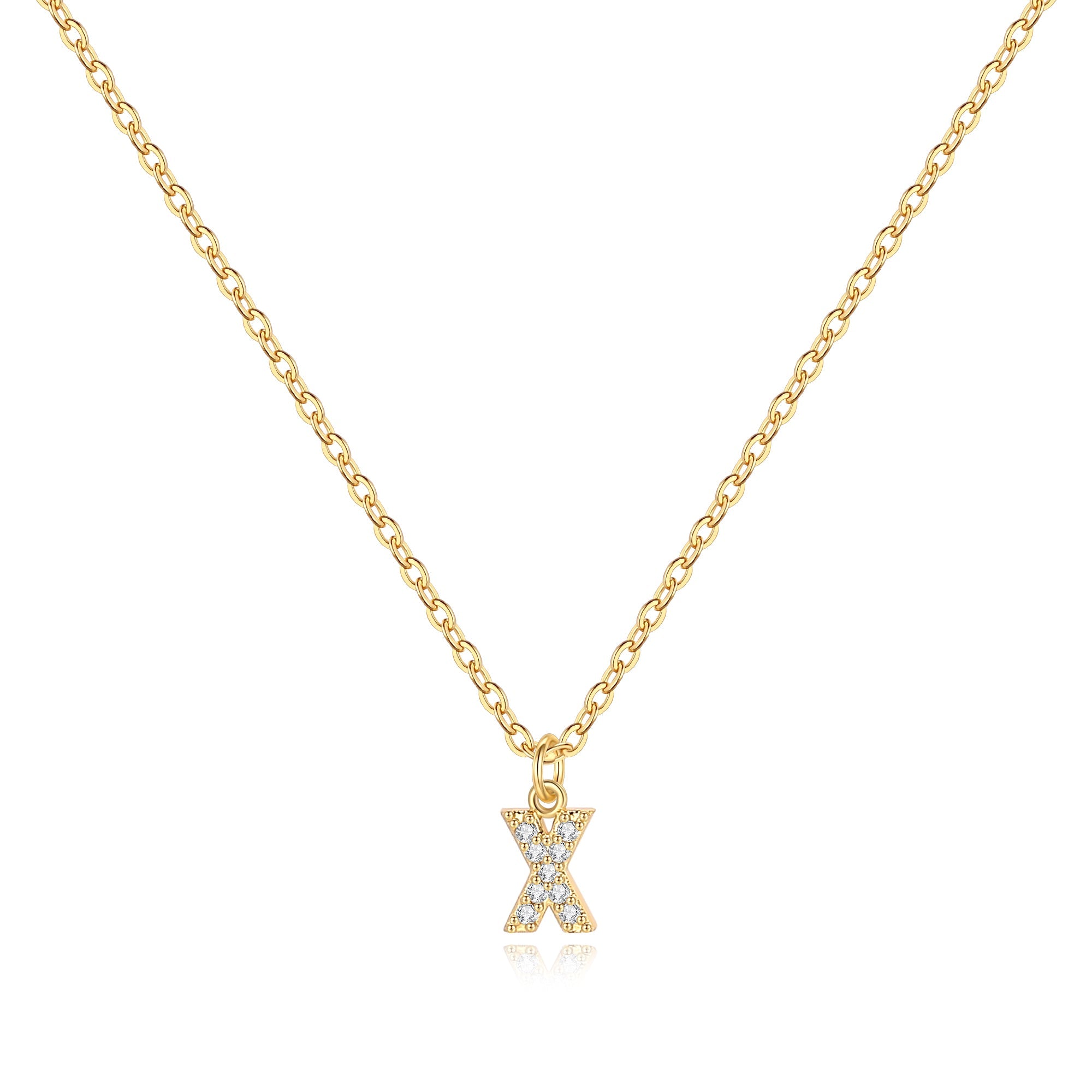 Pavé Uppercase Initial Necklace