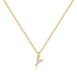 Pavé Uppercase Initial Necklace