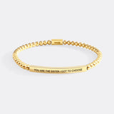 You Are The Sister I Got To Choose Beaded Inspire Bracelet