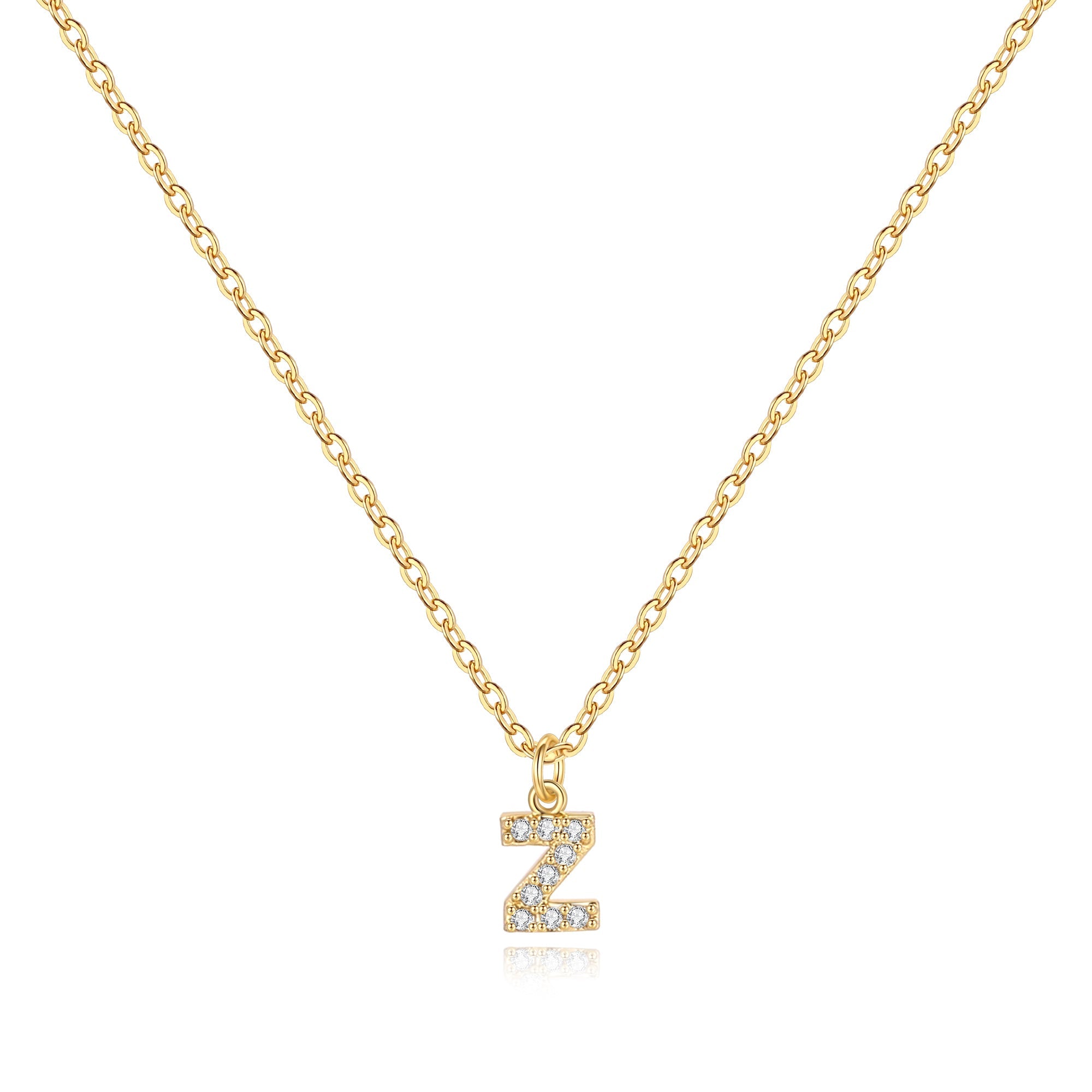 Pavé Uppercase Initial Necklace