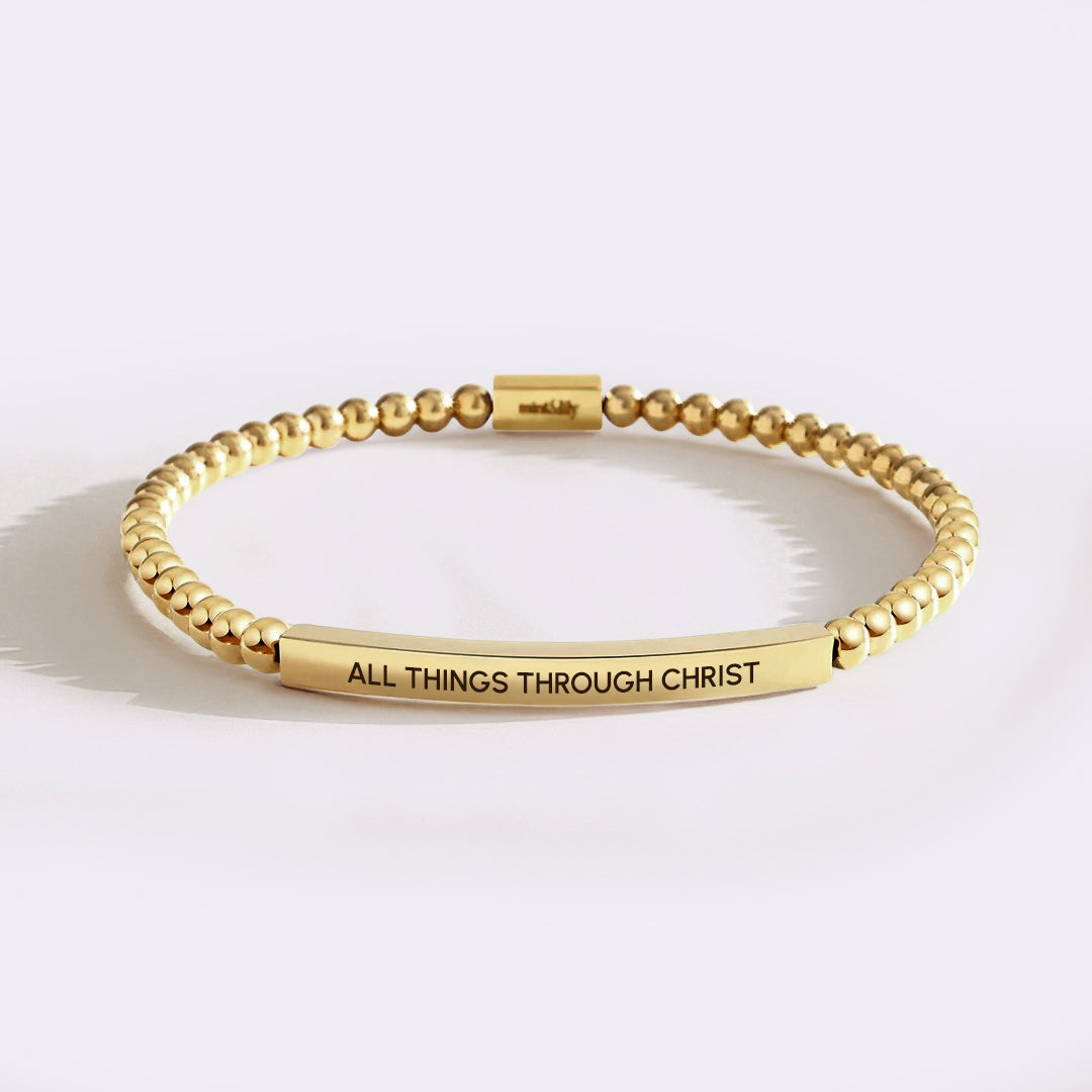 All Things Through Christ Beaded Inspire Bracelet