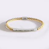 All Things Through Christ Beaded Inspire Bracelet
