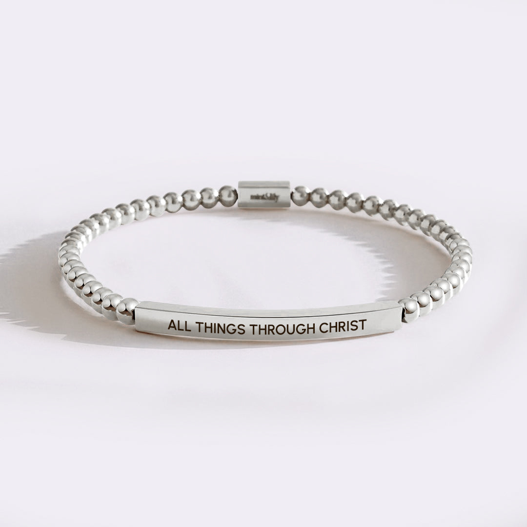 All Things Through Christ Beaded Inspire Bracelet
