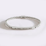 All Things Through Christ Beaded Inspire Bracelet