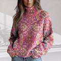 Donna | Floral Knit Turtleneck