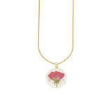 Pressed Birth Flower Necklace