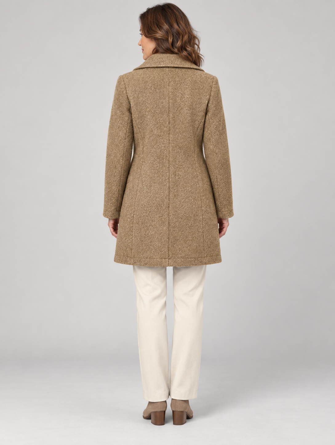 GABRIELA™ - Casual Wool Blend Pea Coat with Single-Breasted Design