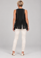 DHARNA™ – Casual Open-Front Sleeveless Fringe Vest