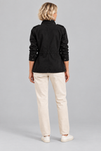 RHODA™ - Vintage Zip Up Button Military Jacket