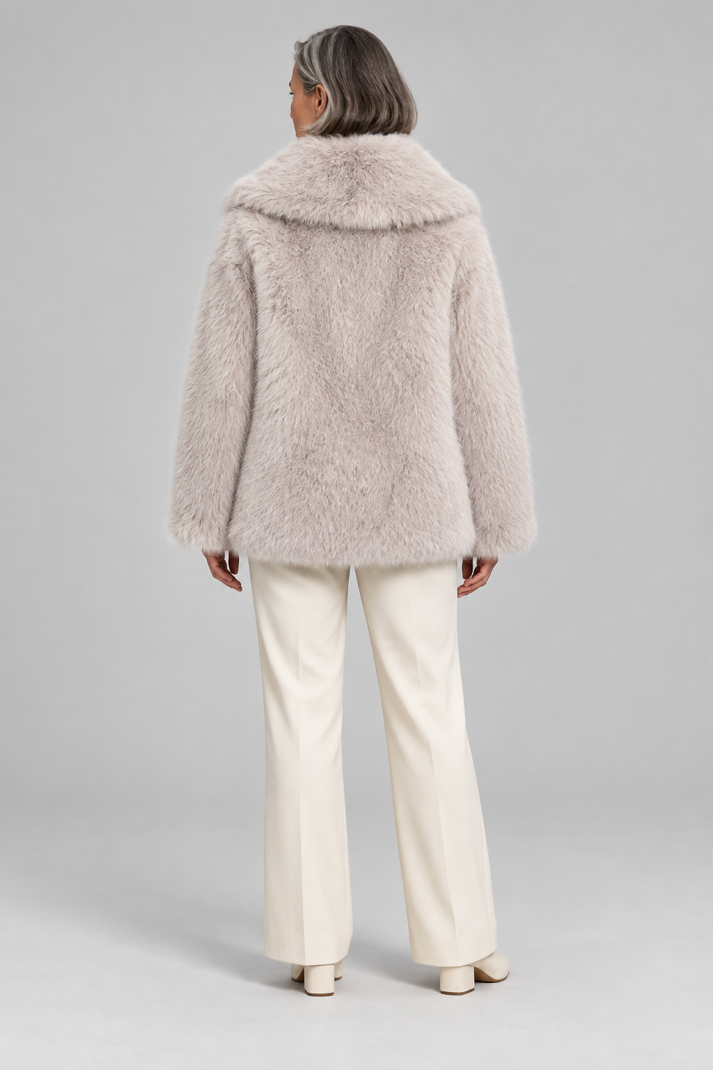 WEENA™ - Classy Long Sleeve Collared Fuzzy Coat