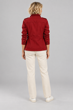 RHODA™ - Vintage Zip Up Button Military Jacket
