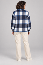 WALA™ - Casual Plaid Button Front Long Sleeve Jacket