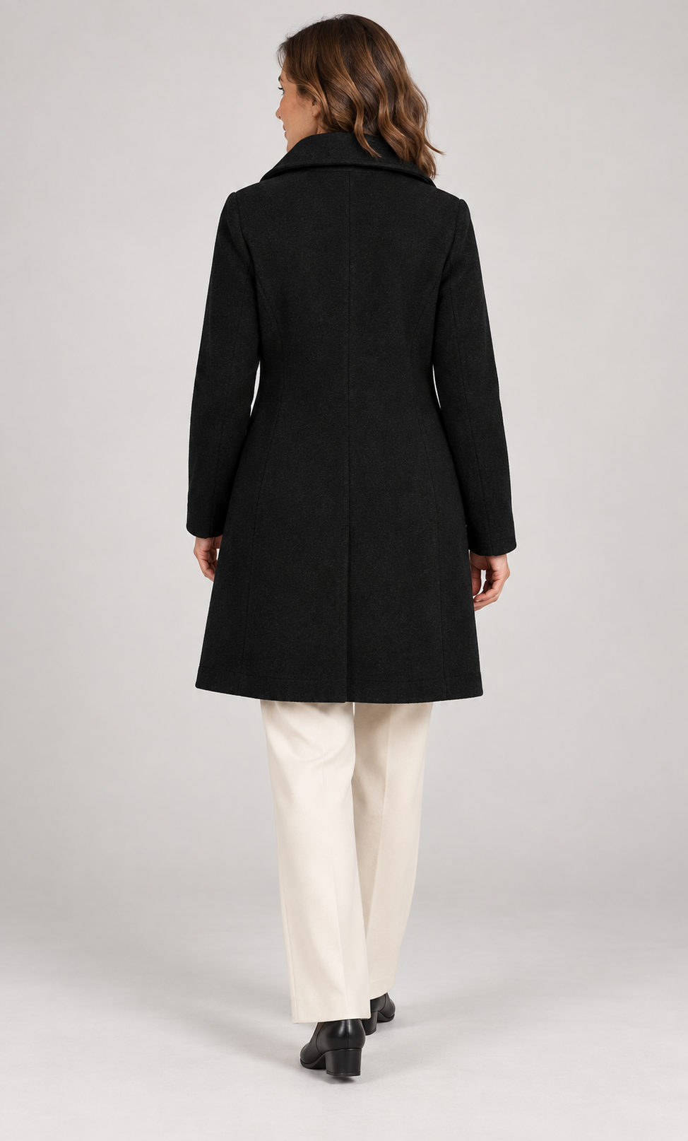 GABRIELA™ - Casual Wool Blend Pea Coat with Single-Breasted Design