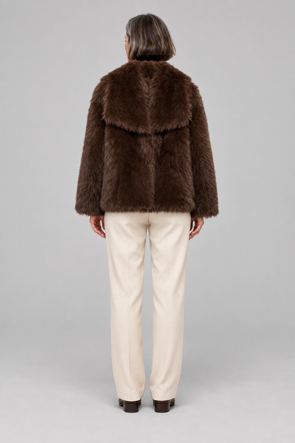 WEENA™ - Classy Long Sleeve Collared Fuzzy Coat