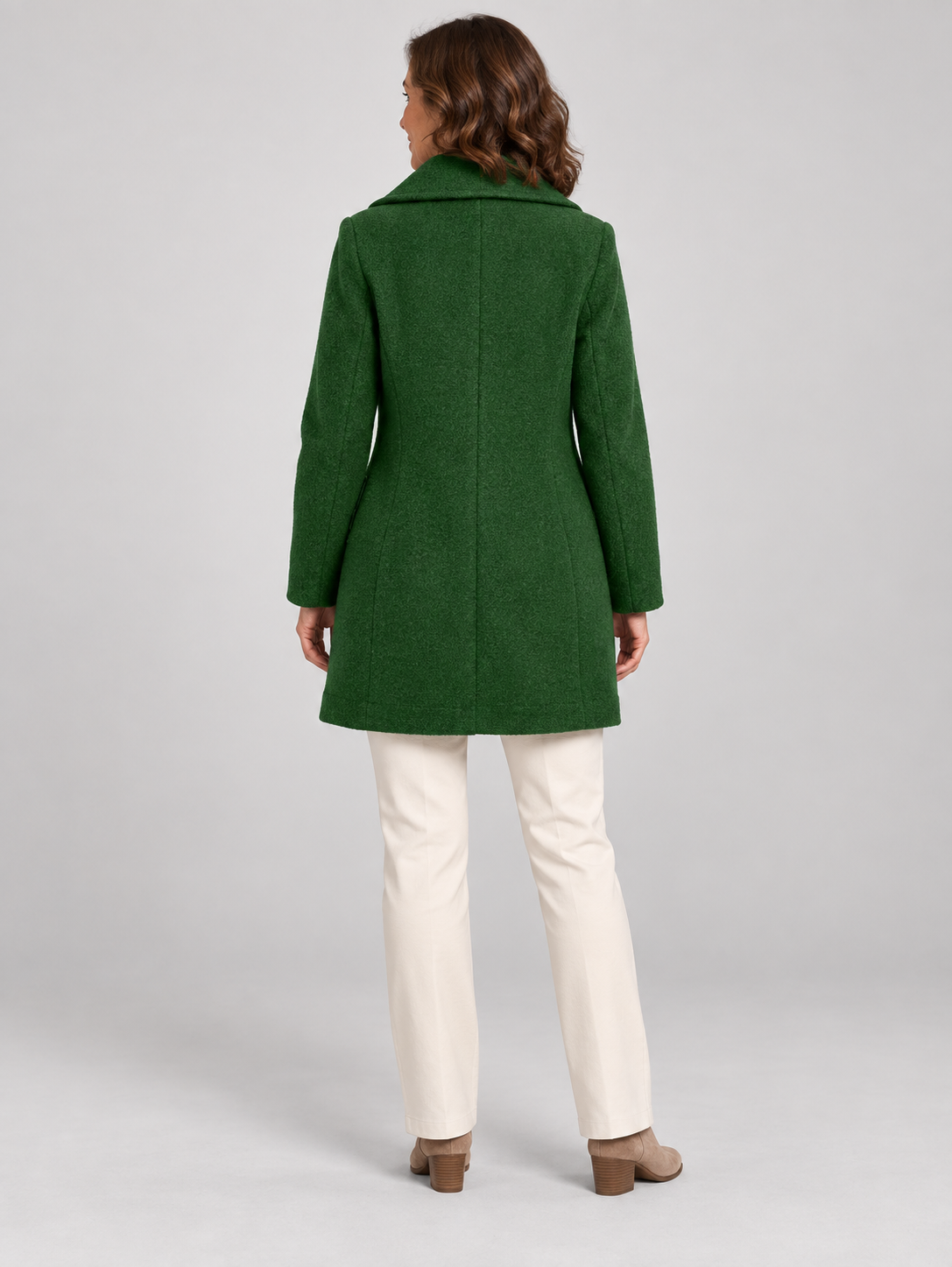 GABRIELA™ - Casual Wool Blend Pea Coat with Single-Breasted Design