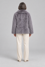 WEENA™ - Classy Long Sleeve Collared Fuzzy Coat