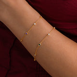 October Birthstone Station Bracelet