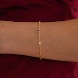 October Birthstone Station Bracelet