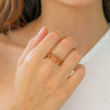 Braided Birthstone Stacking Ring Set
