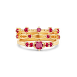 Braided Birthstone Stacking Ring Set