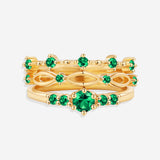 Braided Birthstone Stacking Ring Set