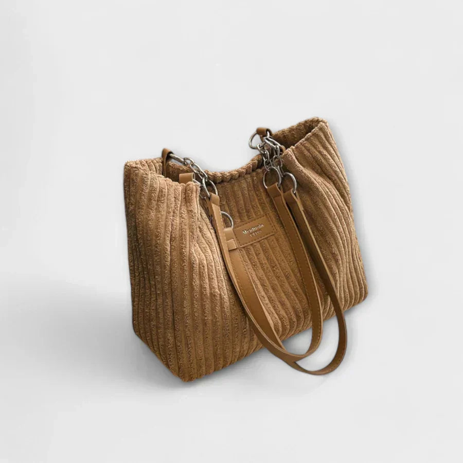 Olivia - Soft Cord Shoulder Bag