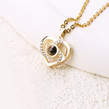 Center of My Heart Pave Photo Necklace