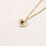 Center of My Heart Pave Photo Necklace