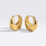 Chunky Round Dome Huggie Earrings