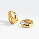Chunky Round Dome Huggie Earrings