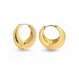 Chunky Round Dome Huggie Earrings