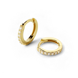 Pave Huggie Hoop Earrings
