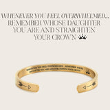 Remember Who You Are and Straighten Your Crown Cuff Bracelet
